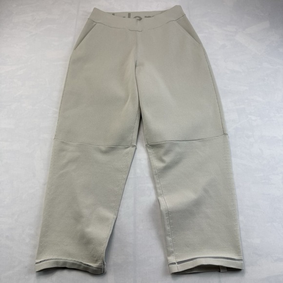 lululemon athletica Pants - Lululemon Wide Leg Cropped Sweatpants Women's Small Beige Athleisure